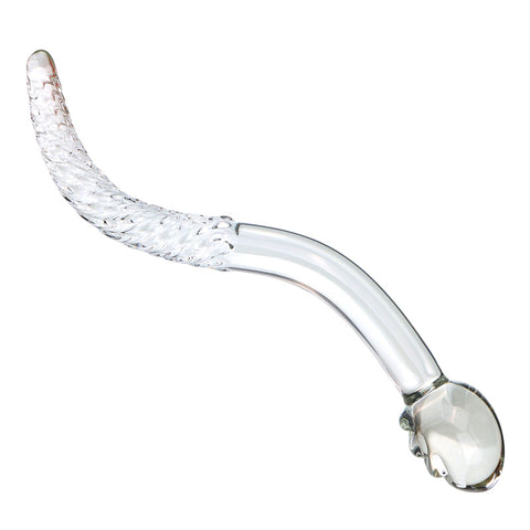 25.5cm Spiral Double Ended Glass Anal Plug / Thruster Dildo