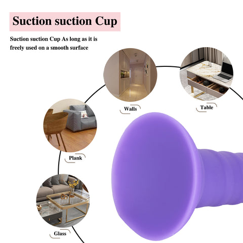 MD 7.08" Fantasy Realistic Dildo / Anal Plug - Purple