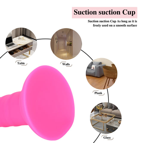 MD 7.08" Fantasy Realistic Dildo / Anal Plug - Rose