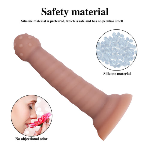 MD 7.08" Fantasy Realistic Dildo / Anal Plug - Brown