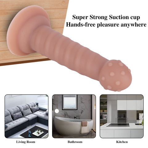 MD 7.08" Fantasy Realistic Dildo / Anal Plug - Brown