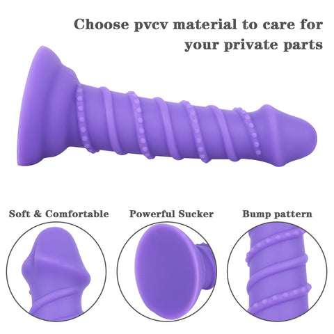 MD 7.48" Fantasy Realistic Dildo / Anal Plug - Purple