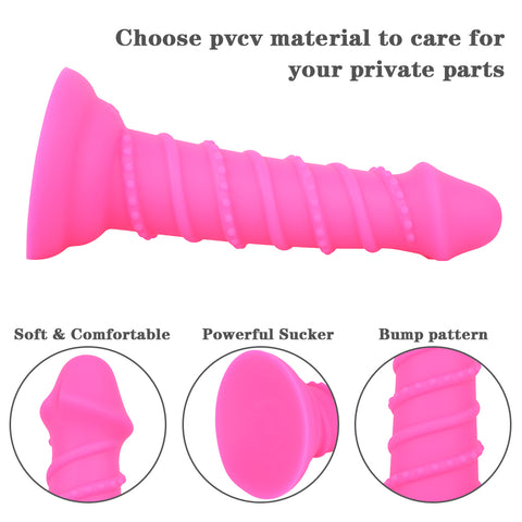 MD 7.48" Fantasy Realistic Dildo / Anal Plug - Rose