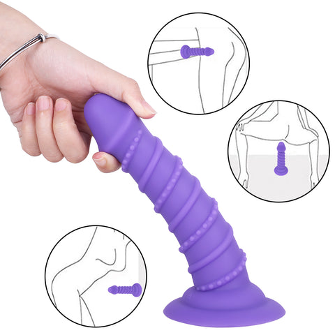 MD 7.48" Fantasy Realistic Dildo / Anal Plug - Purple