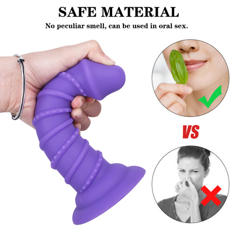 MD 7.48" Fantasy Realistic Dildo / Anal Plug - Purple