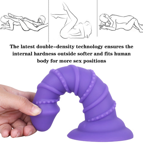 MD 7.48" Fantasy Realistic Dildo / Anal Plug - Purple