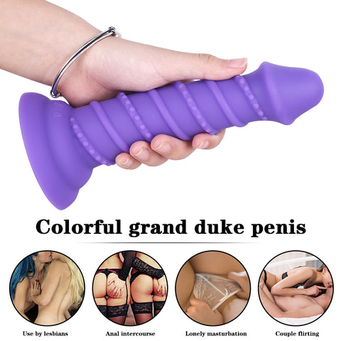 MD 7.48" Fantasy Realistic Dildo / Anal Plug - Purple