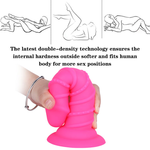 MD 7.48" Fantasy Realistic Dildo / Anal Plug - Rose