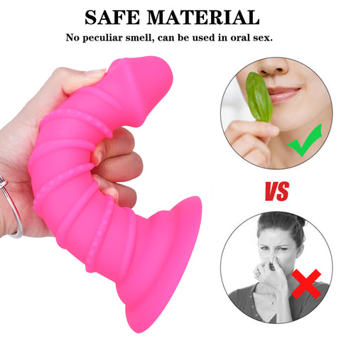 MD 7.48" Fantasy Realistic Dildo / Anal Plug - Rose