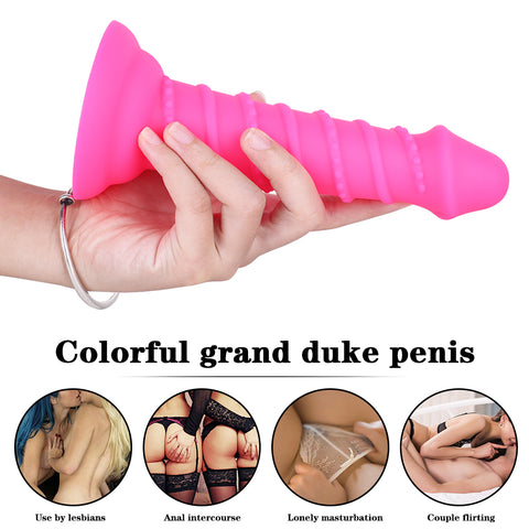 MD 7.48" Fantasy Realistic Dildo / Anal Plug - Rose