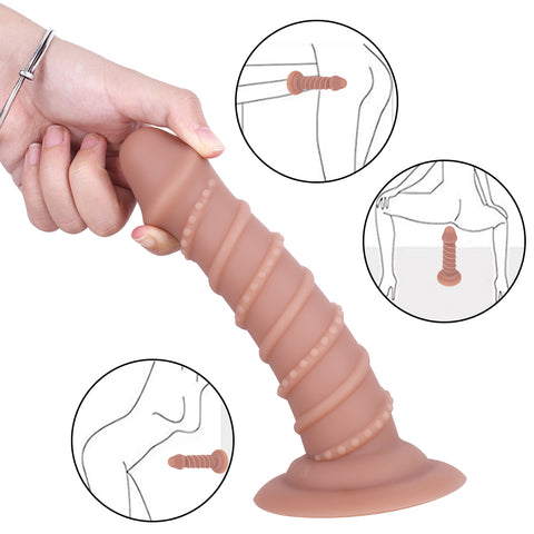 MD 7.48" Fantasy Realistic Dildo / Anal Plug - Brown