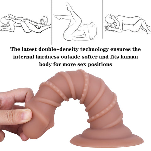 MD 7.48" Fantasy Realistic Dildo / Anal Plug - Brown