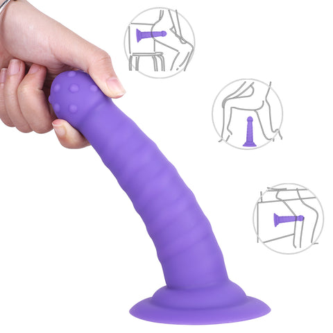 MD 7.08" Fantasy Realistic Dildo / Anal Plug - Purple