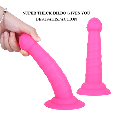 MD 7.08" Fantasy Realistic Dildo / Anal Plug - Rose