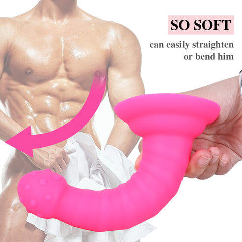 MD 7.08" Fantasy Realistic Dildo / Anal Plug - Rose