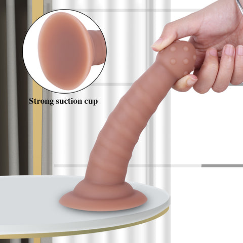 MD 7.08" Fantasy Realistic Dildo / Anal Plug - Brown