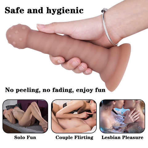 MD 7.08" Fantasy Realistic Dildo / Anal Plug - Brown