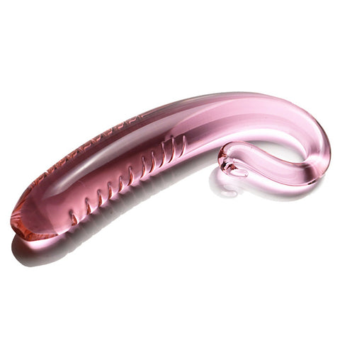 19cm Pink Crystal Glass Dildo / Anal Plug