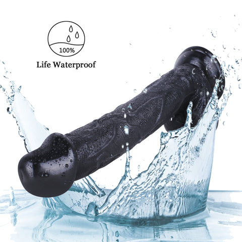 MD Safi 11.02" Giant Super Realistic Dildo - Black