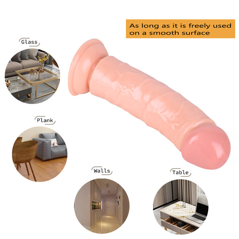 MD 8.27" Fat Realistic Dildo - Flesh