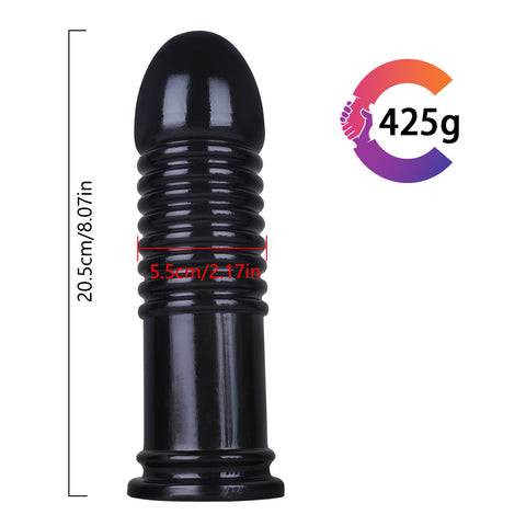 MD 8.07'' Giant Anal Plug Dildo - Black