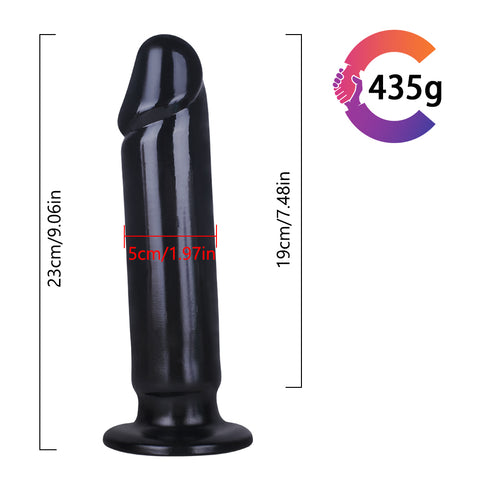 MD 9.06" Missile XL Realistic Dildo / Anal Plug - Black