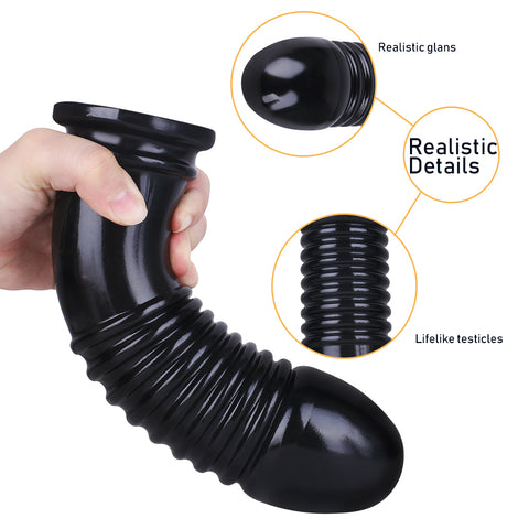 MD 8.07'' Giant Anal Plug Dildo - Black