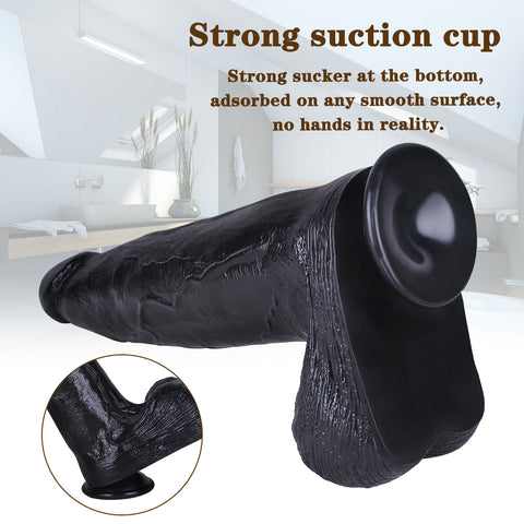 MD 13.39" Monster Realistic Dildo - Black