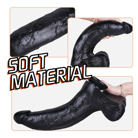 MD 13.39" Monster Realistic Dildo - Black