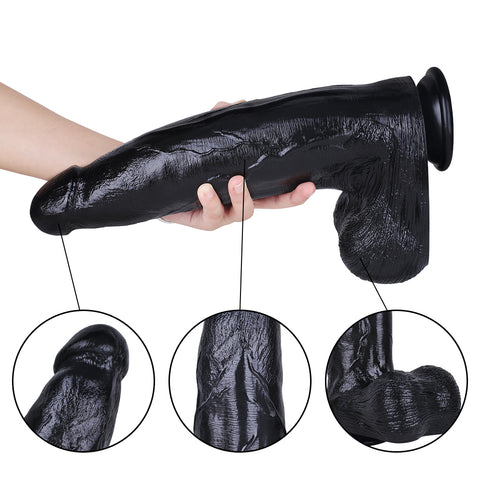 MD 13.39" Monster Realistic Dildo - Black