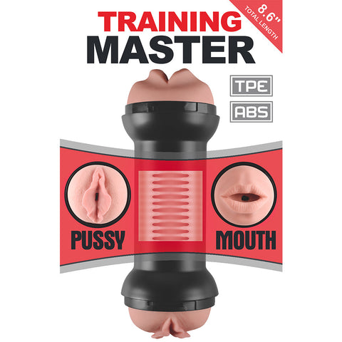 LOVETOY Training Master Double Side Stroker Realistic Pussy and Mouth Male Masturbator