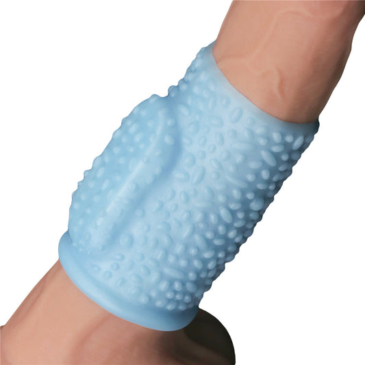 LOVETOY Vibrating Drip Knights Ring Penis Sleeve - Blue
