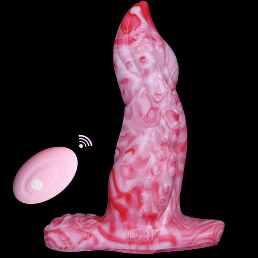 LUUK Remote Control Wearable Fantasy Dildo Vibrator - Pink