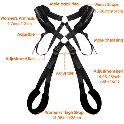 BDSM Erotic Backstrap Swing Waist Pad Restraint for Couples