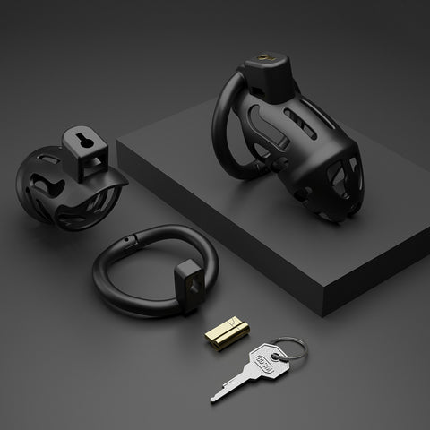 BDSM Chastity Device Penis Cage with Lock - Black