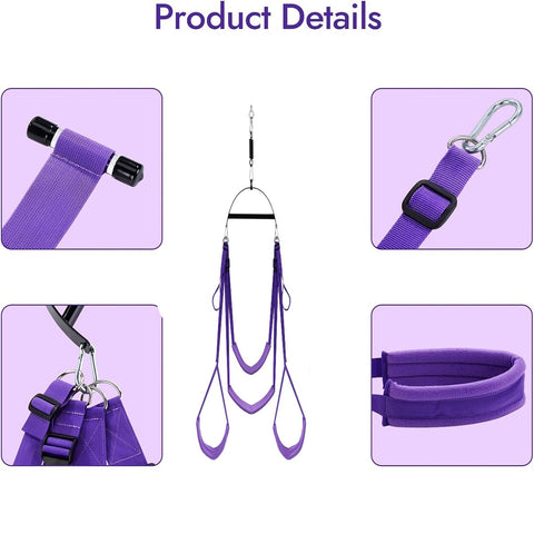 BDSM Hanging Door Sex Swing Restraint Kit with Waist Pad