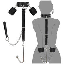 BDSM Anal Hook Restraint Strap Bondage Set with Handcuffs & Collar