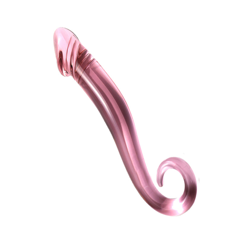 19cm Pink Crystal Glass Dildo / Anal Plug