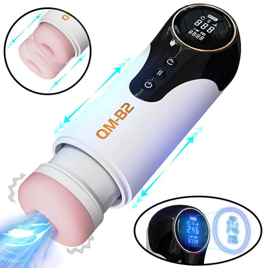 B2-Bomber Auto Heating Telescopic Suction Male Masturbator