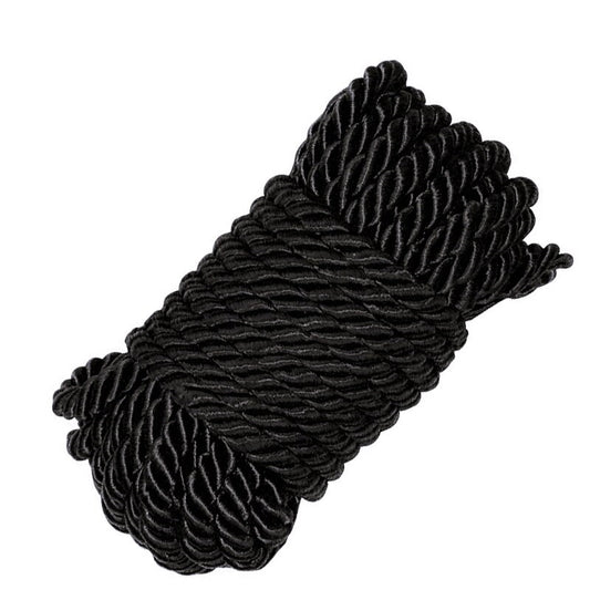 BDSM Mercerized 10m Bondage Rope - Black