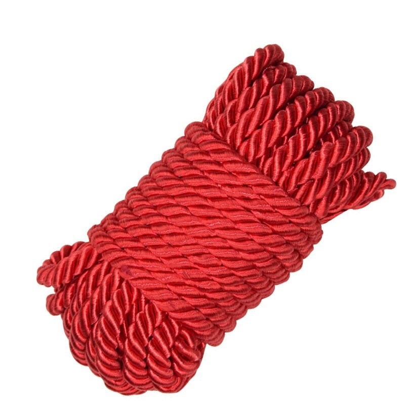 BDSM Mercerized 10m Bondage Rope - Red