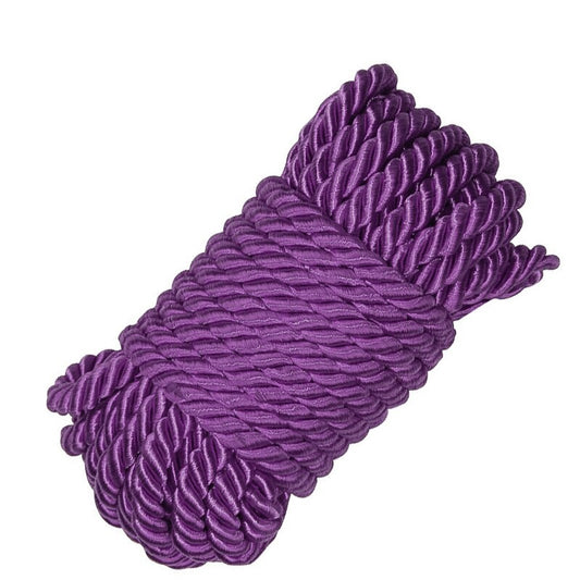 BDSM Mercerized 10m Bondage Rope - Purple