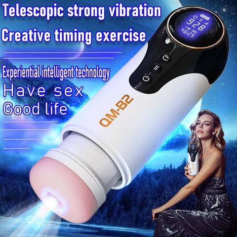 B2-Bomber Auto Heating Telescopic Suction Male Masturbator