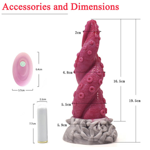YOCY Octopus Tentacle Fantasy Dildo Vibrator Remote Control
