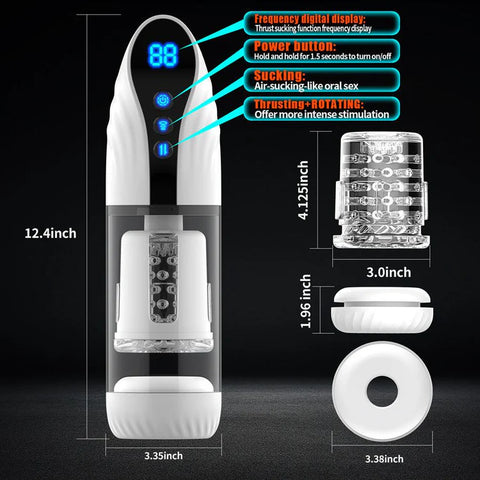 QM Auto Thrusting Rotation & Sucking Male Masturbator