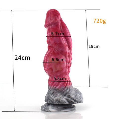 YOCY 24cm Fantasy Monster Silicone Realistic Dildo - Red