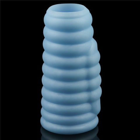 LOVETOY Vibrating Wave Knights Ring Penis Sleeve - Blue