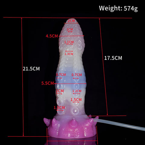 YOCY Ejaculating Tentacle Dildo With Syringe and Bulb- Seajelly