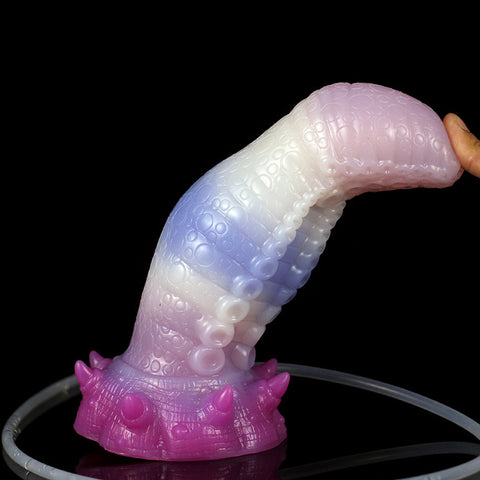 YOCY Ejaculating Tentacle Dildo With Syringe and Bulb- Seajelly