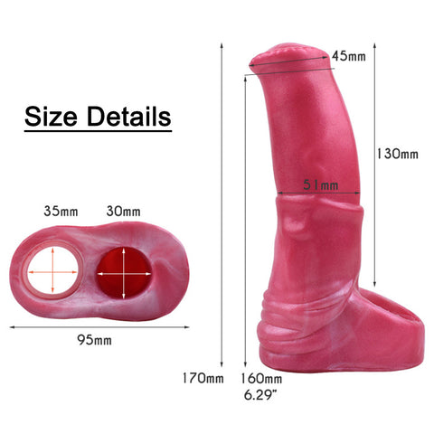 FAAK Peacock Fantasy Monster Silicone Penis Sleeve Cock Extender - 305